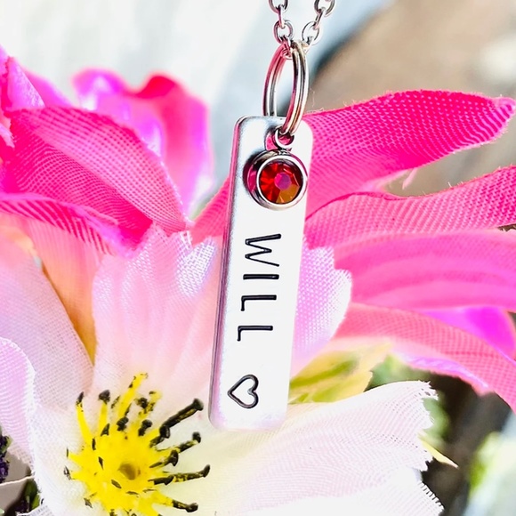 Name Necklace -  Personalized Necklace - Personalized Jewelry - Hand Stamped - Picture 1 of 4